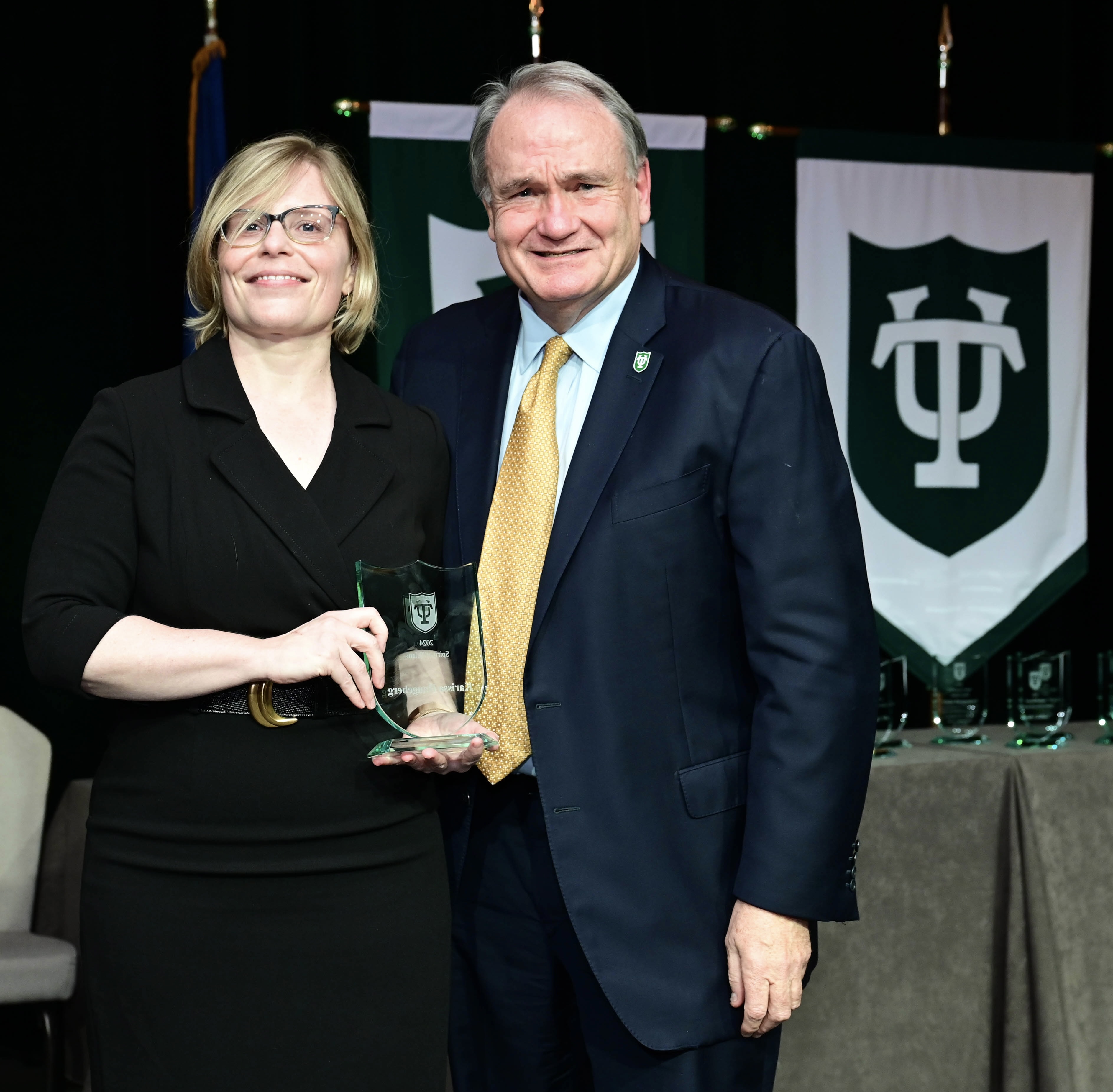 Haugeberg and Fitts with award