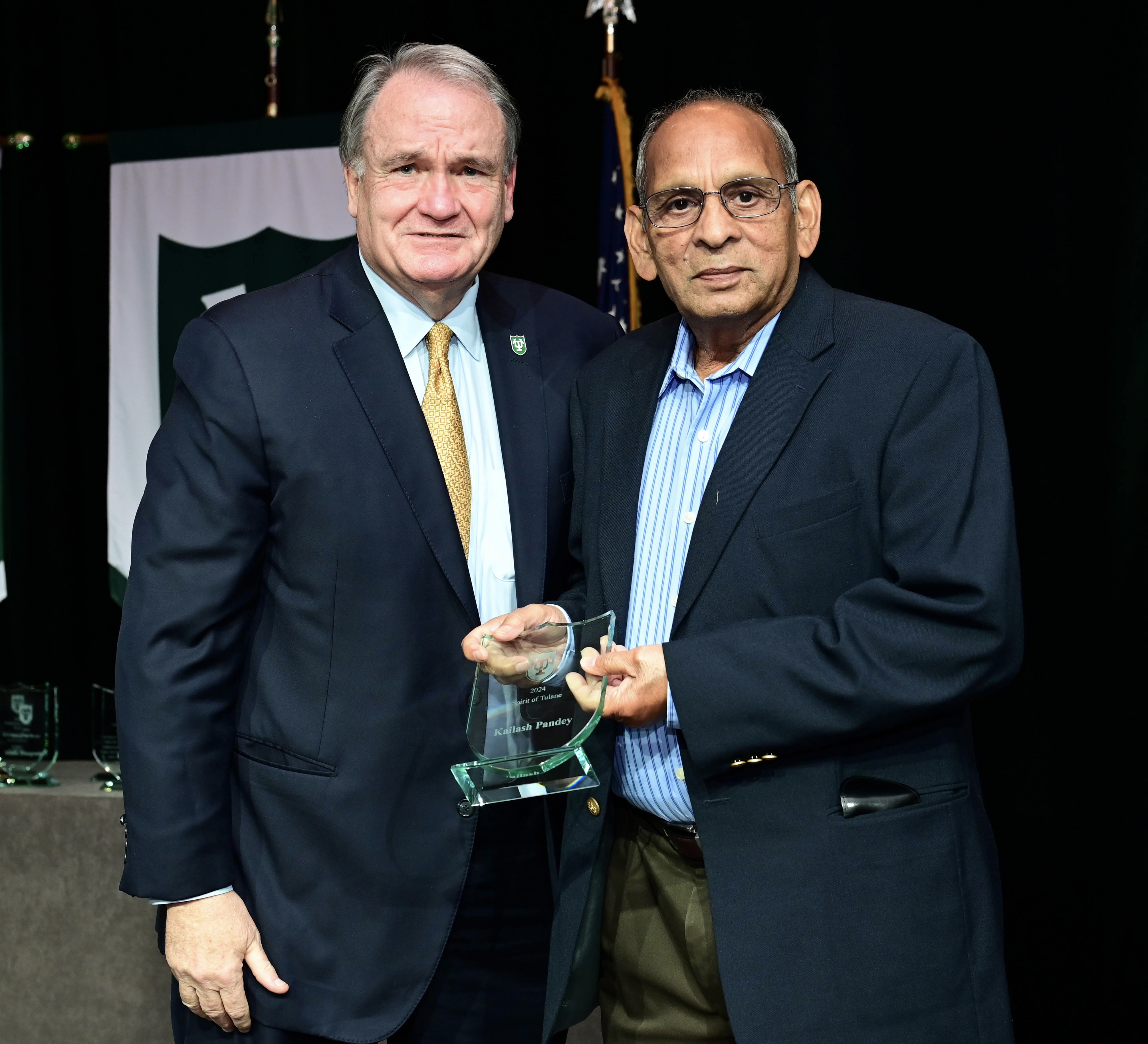 Pandey and Fitts with award