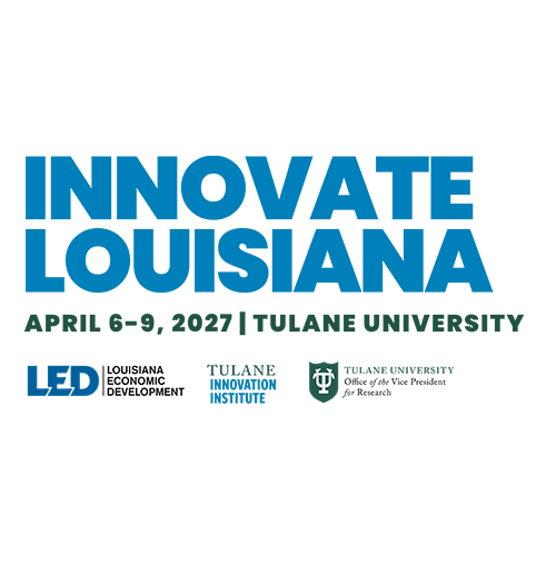 Innovate Louisiana April 6-9, 2027, Tulane University logo graphic