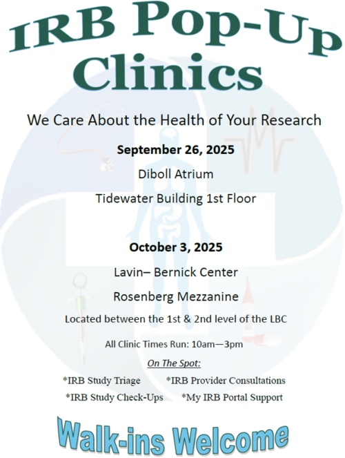 Fall 2025 IRB Pop Up Clinics