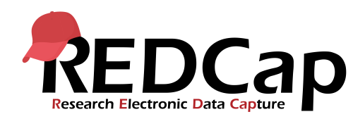 Research Electronic Data Capture graphic with black text "RED CAP" and a red cap